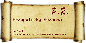 Przepolszky Rozanna névjegykártya
